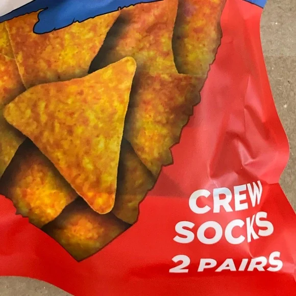 Men’s Bag of Doritos Crew Socks 2 pair NIP - Picture 3 of 5